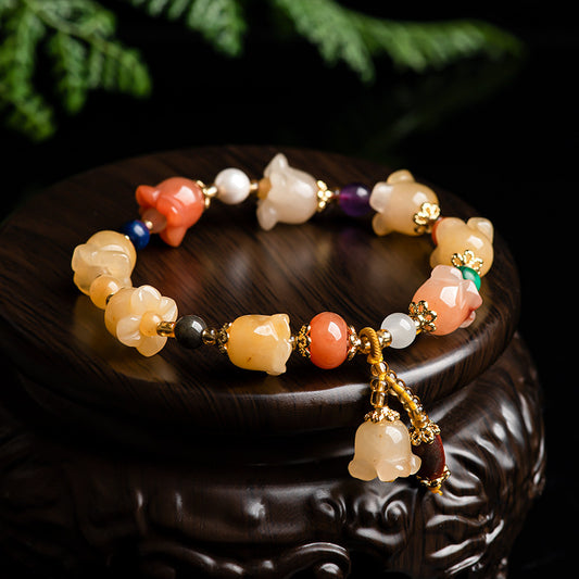 Natural Xinjiang Gold Silk Magnolia Bracelet