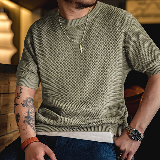 Men's Fashion Pineapple Pattern 3D Knitting T-shirt